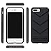 Mothca iPhone 8 Plus / 7 Plus Case 2 in 1 Classic Sporty [Anti-Slip] Case Rugged Bumper [Shock-Absorption] Case Slim Non-Gap Fit for iPhone 8 Plus/7 Plus, Compatible with Most Wireless Charger -Black