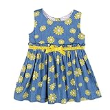 BOBORA Infant Baby Girls Dress Yellow Sunflower Print Sundress Wedding Dresses