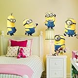5 Minions Despicable Me 2 Removable Wall Stickers Art Decal Kids Room Home Decor