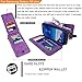 Samsung Galaxy S8 Plus Case [Detachable Wallet Folio][2 in 1][Zipper Cash Storage][Up to 14 Card Slots 1 Photo Window] Premium PU Leather Purse Clutch with Removable Inner Magnetic TPU Case - Purple