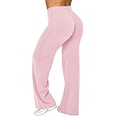 Ieumaz Women Straight Leggings Bottoms High Waist Gym Workout Leggings Stretch Casual Wide Leg Yoga Pants