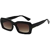 Mad Shade Sunglasses for Men & Women, Modern Classic Square Retro Fashion Shade with UV400 Protection, Oversized Bold Black