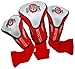 Team Golf NCAA Ohio State Buckeyes Contour Golf Club Headcovers (3 Count) Numbered 1, 3, & X, Fits Oversized Drivers, Utility, Rescue & Fairway Clubs, Velour lined for Extra Club Protection
