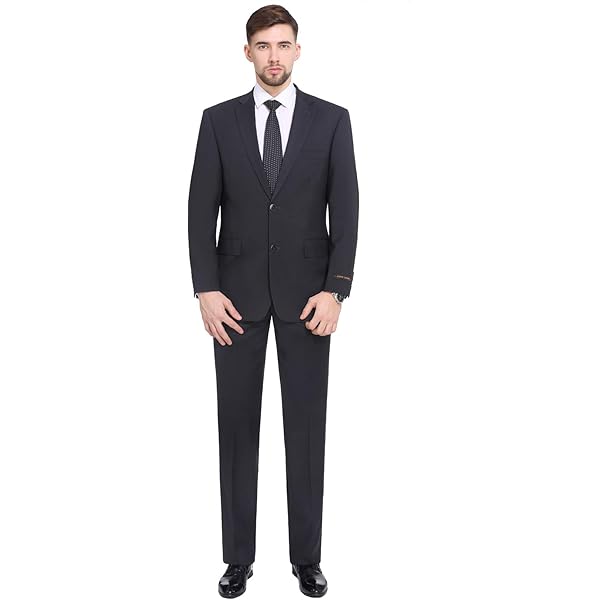 P&L Men's 2-Piece Classic Fit Office 2 Button Suit Jacket