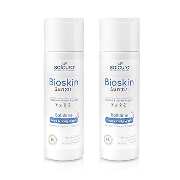 Amazon Com Salcura Natural Skin Therapy Bioskin Junior Face Body Wash Duo Pack Nourish Support The Severely Dry Skin When Showering Or Bathing Lavender Calendula Duo Pack 2 X