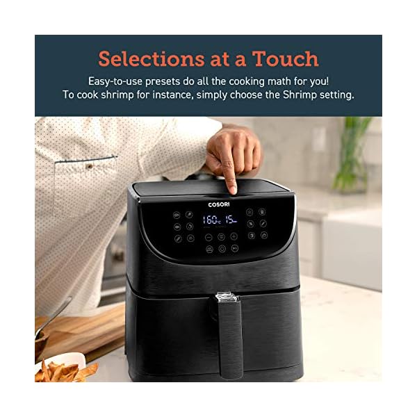 COSORI-Air-Fryer-Oven-with-Rapid-Air-Circulation-100-Recipes-Cookbook-35L-Air-Fryers-for-Home-Use-with-One-Touch-Digital-Screen-11-Cooking-Presets-Nonstick-BasketShake-Remind-1500W COSORI Air Fryer Oven with Rapid Air Circulation, 100 Recipes Cookbook, 3.5L Air Fryers for Home Use with One-Touch…