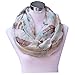Lucky Leaf Lightweight Silky Cozy Fashion Gauze Loop Infinity Scarf for Women