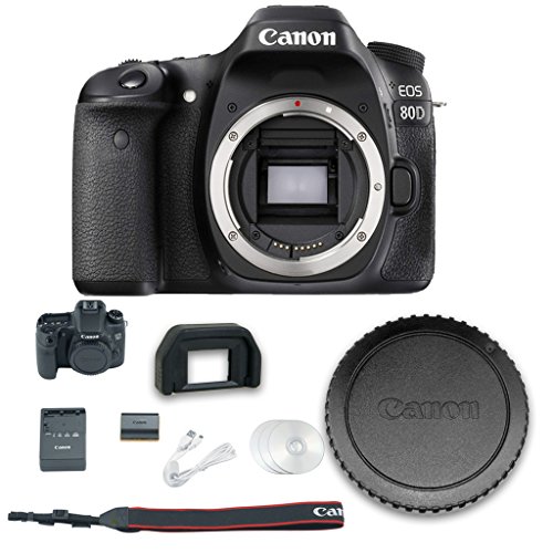 Canon 80D DSLR Camera (Body Only - No Lenses) + All Original Accessories Included - International Version