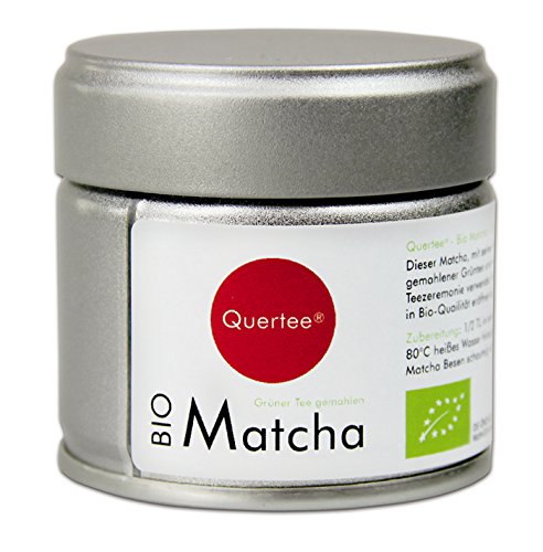Bio Matcha Pulver Ceremonial Grade aus Japan â 100â¯% reiner japanischer Grüntee Erste Ernte, 30â¯g Dose â intensiv grün, mild im Geschmack, Bio, laborgeprüft & naturrein ohne Zusatzstoffe von Quertee