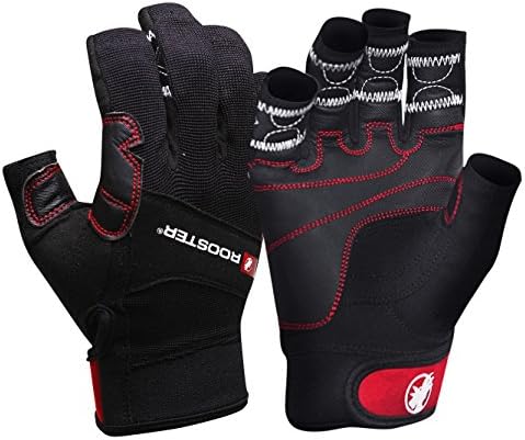 Rooster Sailing Mens Pro Race Sailing Gloves 5 Finger Medium Black