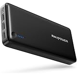 Portable Charger RAVPower 26800mAh Power Bank 26800 Total 5.5A Output 3-Ports External Battery Pack Portable Phone Charger Compatible with iPhone 11/Pro/Max/8/X/XS, iPad, Samsung, Other Smart Devices