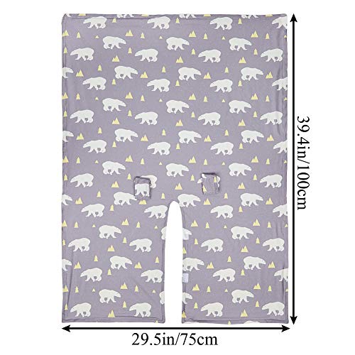 MHJY Carseat Canopy Cover Nursing Cover Breathable Baby Car Seat Canopy Polar Bear Carseat Canopy for Girl Boy Baby Shower Gift Multi-use Cover for Breastfeeding Moms