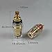 Facmogu 4PCS Black & Red Heavy Duty 5-Way Binding Post Banana Jacks 4mm, 24K Gold Plated Sold Brass Insulated Binding Post Banana Plugs, Speaker Amplifier Bindling Post Terminal Connectors - Short