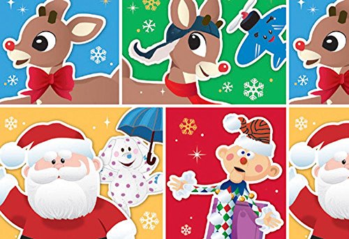 Rudolph the Red Nosed Reindeer Misfit Toys Christmas Wrapping Paper Gift Wrap Roll - 40 Square Feet - Officially Licensed - Brand New - #W14-4112