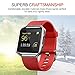 Fitbit Blaze Accessories Classic Band Small, UMTele Soft Silicone Replacement Sport Strap Band with Quick Release Pins for Fitbit Blaze Smart Fitness Watch Orange Red, Frame Not Included (5.5