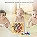 Kicoeoy Toddler Bee Hive Wooden Toys, Preschool Bee Game Motor Skills Toys for Kids Baby Early Educational Learning Colors and Sorting Counting Toddler Montessori Game Colorful Beehive Toys