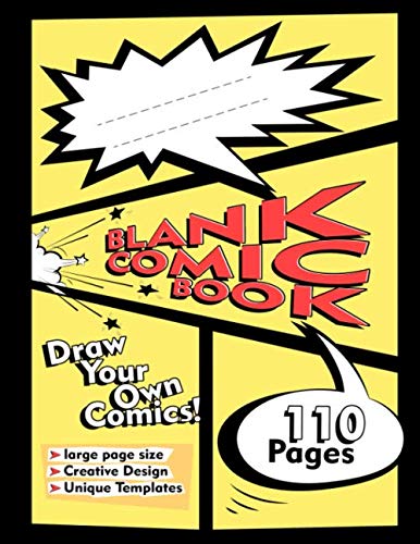 Blank Comic Book: 110 pages 8.5