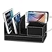 EasyAcc Single-deck Multi-device Charging Organization Station Docks Stand for Smart Phones and Ipads Tablets iPhone 7/7 plus Samsung Galaxy S8/ S8 Plus Black Pu Leather