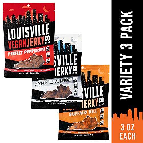 Louisville Vegan Jerky Variety Pack, Vegetarian & VeganFriendly
