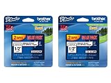 Brother TZe2312PK Laminated Black On White Tape 2-Pack (Total of 4 Tapes)