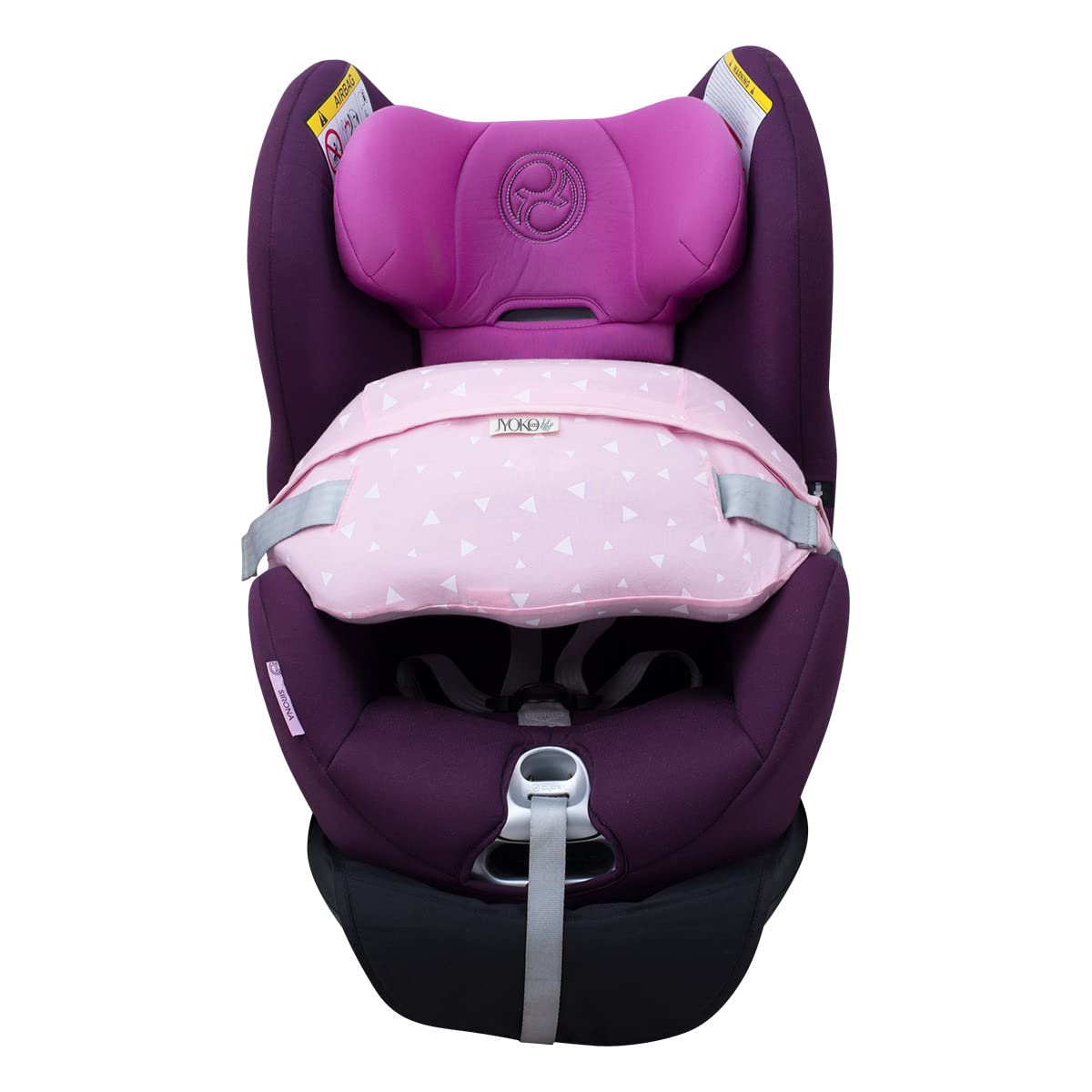 JANABEBE JYOKO KIDS Cover liner accessory for car seat made cotton compatible with Cybex Gold Sirona - M2 i-Size (Pink Sparkles)