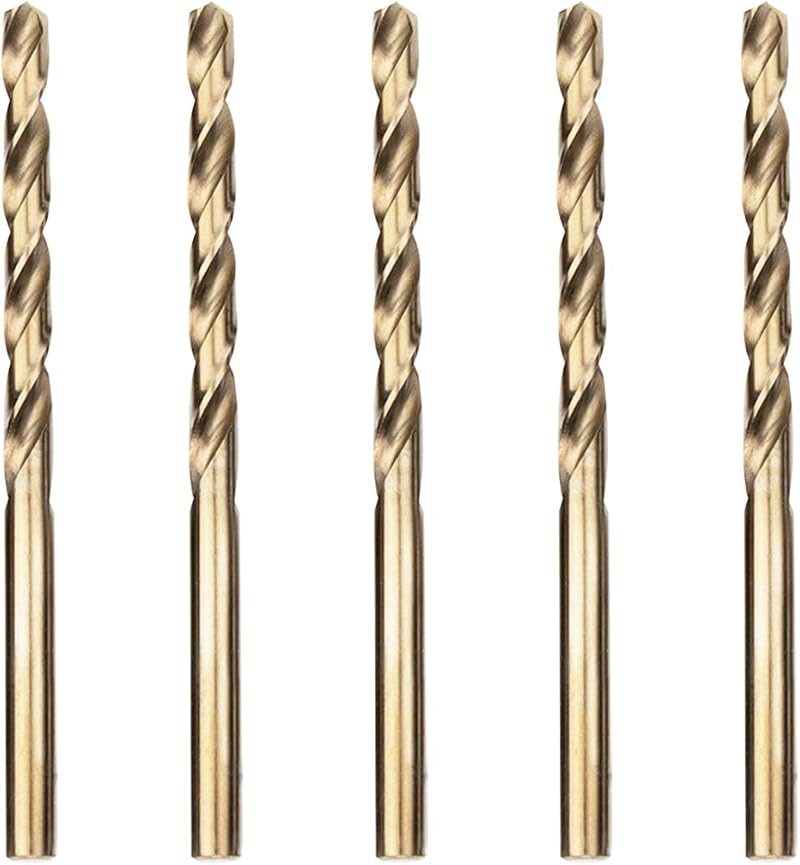 Meccion 5x 5.0mm HSS Cobalt Jobber Drill Bit Set for Metal Stainless Steel DIN
