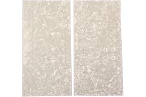 SHENGSUI 2pcs Inlay Material White Mother of Pearl Shell Blanks Sheet Rectangle Blanks DIY for Guitar