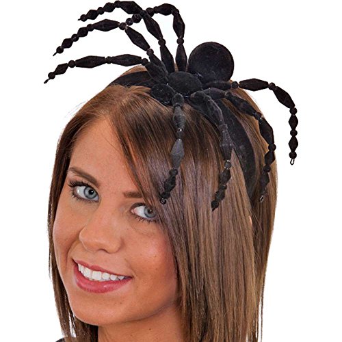 Jacobson Hat Company Women's Adult Black Flocked Bead Spider Headband