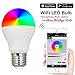 Mi.Light 6W WiFi Led 2.4GHz Light Bulb A19 Must Work with iBox1 Or iBox2 Hub,RGB+CCT Color Changing Dimmable Temperature Adjustable,Memory Function