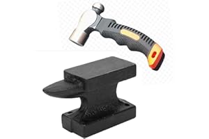 ZANGBOER Single Horn Anvil,Steel Anvil Blacksmith,Iron Horn Anvil Bench Block,Jewelry Metal Stamping Tools with Metal Stamping Hammer - Jewelry Making, Metal Stamping, Work Surface Tool (Single Horn Anvil)