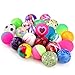 Pllieay 48-Piece Bouncy Ball Bulk Set - 4 Styles, 25mm Diameter, Mixed Colours, Neon, Football & Gold Powder Series for Party Bag Fillers