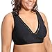DELIMIRA Women's Plus Size Sleep Nursing Bra Support Wireless Bralette Breastfeeding Black 40F/G