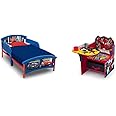 Delta Children Plastic Toddler Bed, Disney/Pixar Cars & Chair Desk with Storage Bin - Greenguard Gold Certified, Spider-Man, Arm Rest, Cushion Availability, Engineered Wood