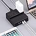 Power Strip with USB,Smart USB Charger Station Surge Protector with 4 USB 4 AC Outlets, Desktop Charging Station and Phone/Tablet Stand with 5ft Extension Cord, Switch Control,1875W/15A,UL Certified