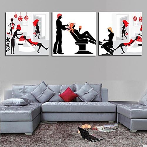 Modern Wall Art Home Decoration Printed Oil Painting Pictures No Frame Canvas Prints 3 Panel Salon Encounter For Living Room No Frame
