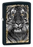 Zippo Matte Tiger Lighter (Black, 5 1/2x 3 1/2-Cm)