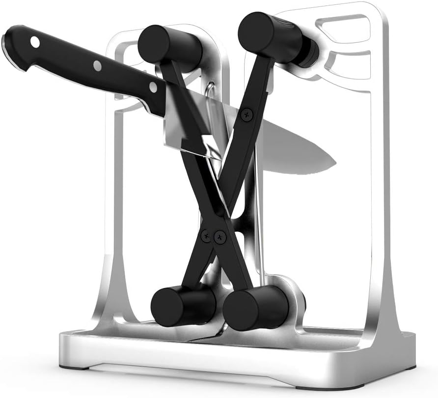 Messerschärfer, ANYUKE Messerschaerfer Profi Messerschleifer für Küchenmesser, Kochmesser, Messerset, Gewerbe und Haushalt Messer Schärfer für Wellenschliff und Glatter Klinge, Kitchen Knife Sharpener