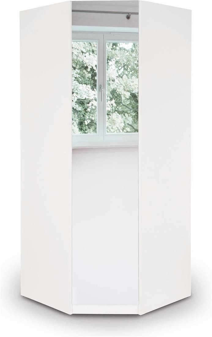 White Mirrored Or Oak Corner Wardrobe Modern Bedroom H 187 Cm W