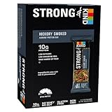 STRONG & KIND Protein Bars, Hickory Smoked Savory Snack Bars, 1.6 Ounce, 12 Count