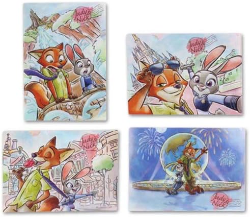 Amazon ズートピア ニック ジュディ クリアホルダー サイズ 4枚セット 東京ディズニーリゾート Tdr マイ フェイバリット キャラクター クリアファイル アニメ 萌えグッズ 通販