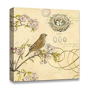 Canvas Wall Art Abstract Antique Style Painting Artwork for Home Prints Framed - 12x12 inches