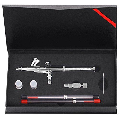 PointZero Complete Airbrush Nail Art Kit - 24 Color 480 Stencil Set