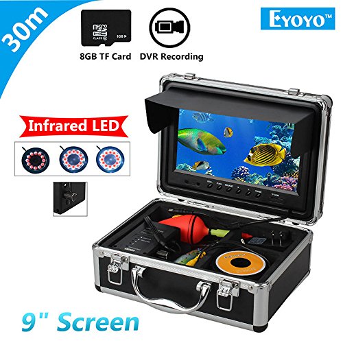 Eyoyo-Professional-9-inch-LCD-Monitor-HD-1000TVL-Camera-with-12-Adjustable-Infrared-LED-Lights-Underwater-Ice-Lake-Fishing-Video-Camera-DVR-Fish-Finder-w-8GB-TF-Card-30M-Cable
