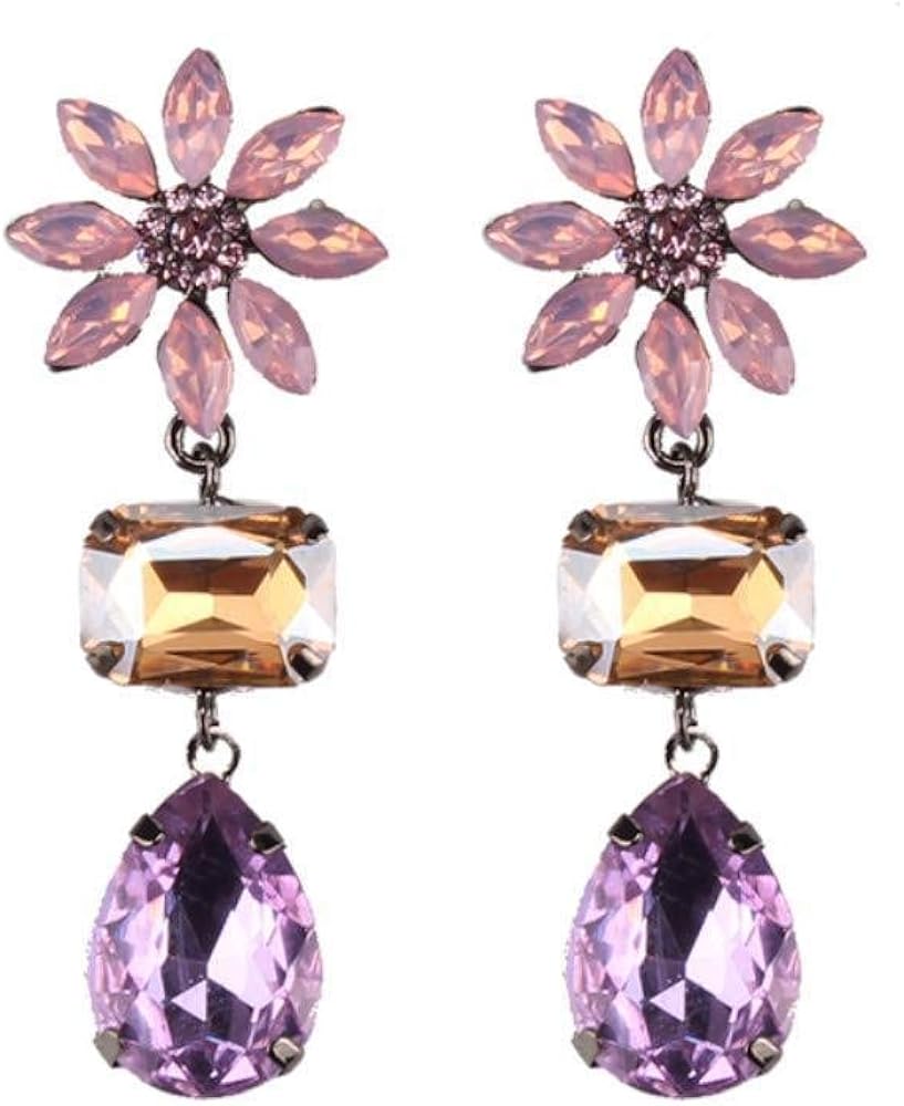 Orecchini Pendenti Con Nappe E Cristalli Strass - Argento 925 Per Donna E Sposa - Foto 11