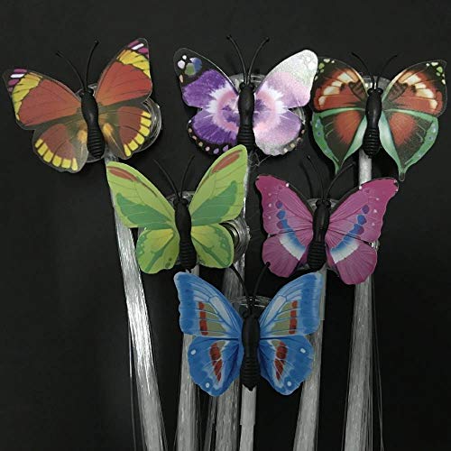 image for HongFu 12 Pack Alternating Multicolor LED Light-Up Flashing Fiber Opti