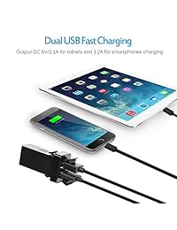 mictuning Cargador de 2.1 A Dual USB Power Socket for Smart Phone PDA iPad iPhone para TOYOTA, Pequeño