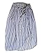Bestyou▒ Women's Printed Side Slit Sheer Chiffon Maxi Skirt Beach Cover Ups (Stripe) Black, Free Size
