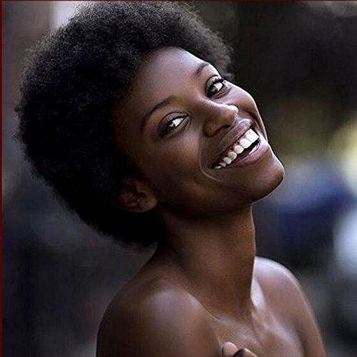 Razeal Afro 2" Short Afro Kinky Curly Wig with Brazilian Hair Black Human Hair Wigs - Wigs For Black Women - Short Wig Capless Wigs - Kinkys Curly Hair Wig