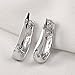 Newshe Jewellery Huggie Created Australian Blue Opal Sapphire Hoop Earrings 925 Sterling Silver White Cz