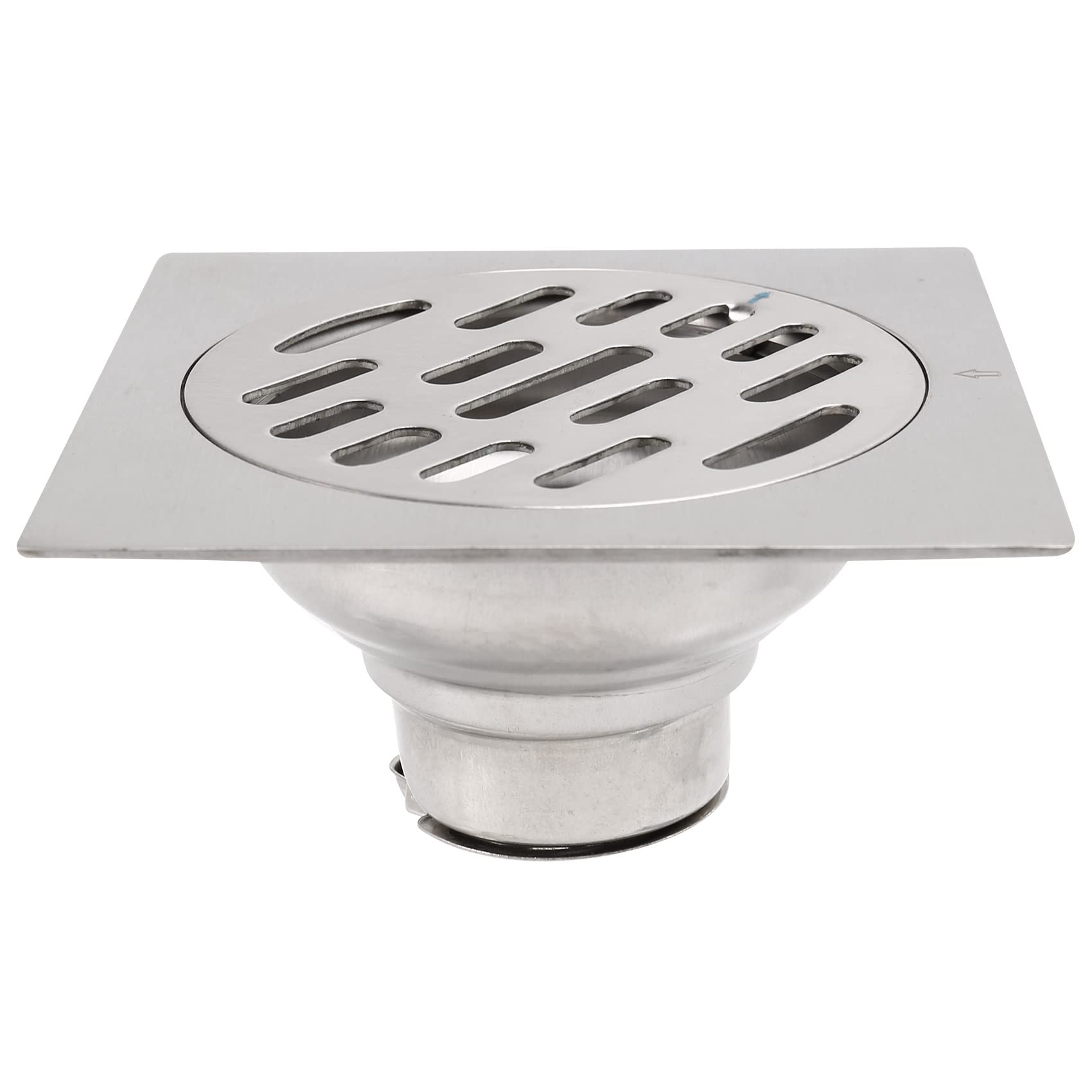 Grnlucja Thick Stainless Steel Anti-Odor Square Floor Drain Waste Drain Cover Hotel Bathroom Shower Drain 100X100mm